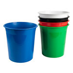 Corbeille papier q-connect plastique resistant 13l       275x285mm coloris bleu opaque