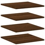 vidaXL Étagères murales 4 Pièces chêne marron 40x40x1 5cm bois ingénierie