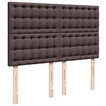 vidaXL Sommier à lattes de lit avec matelas Marron foncé 140x190 cm