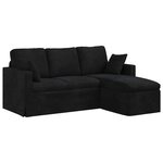 vidaXL Canapé Noir 198 x 134 x 80 cm Velours