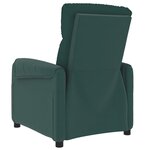 vidaXL Fauteuil inclinable Vert foncé Tissu