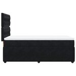 vidaXL Sommier à lattes de lit avec matelas Noir 100x200 cm Velours