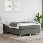 vidaXL Cadre de lit sans matelas gris foncé 120x200 cm tissu
