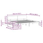vidaXL Cadre de lit avec tiroirs sans matelas blanc 180x200 cm