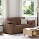 vidaXL Canapé avec coussin Marron 160 x 77 x 82 cm tissu