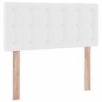 vidaXL Lit avec rangement et matelas Blanc pur 90 x 190 cm Simili cuir