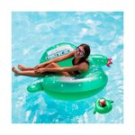 Bouée gonflable xxl et porte boisson gonflable pour piscine & plage - pack evasion cactus