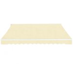 vidaXL Auvent pliable manuel 600 cm Crème