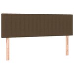 vidaXL Tête de lit à LED Marron Foncé 144x5x78/88 cm Tissu