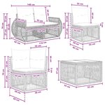 vidaXL Ensemble de canapé de jardin 11 Pièces Gris et Gris foncé