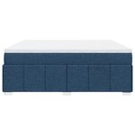 vidaXL Sommier à lattes de lit avec matelas Bleu 200x200 cm Tissu