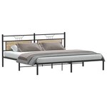 vidaXL Cadre de lit sans matelas chêne sonoma 200x200 cm