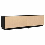 vidaXL Meuble TV avec lumières LED chêne noir 193 5x41x50 cm