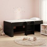vidaXL Cadre de Lit Élevé pour Enfants 2 Pièces Chêne noir 90 x 190 cm