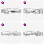 vidaXL Ensemble de canapés d'extérieur 10 Pièces Blanc et crème Polyester