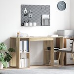 vidaXL Bureau en chêne de Sonoma Chêne de Sonoma Bois d'ingénierie