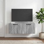 vidaXL Meuble TV mural Sonoma gris 78 5 x 31 x 30 cm Bois d'ingénierie