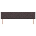 vidaXL Tête de lit avec des lumières à LED Marron 200 cm tissu