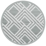 vidaXL Tapis d'extérieur ARAKIL gris Ø120 cm PP