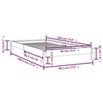 vidaXL Lit empilable 90x190 cm Bois de pin massif