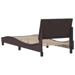 vidaXL Cadre de lit sans matelas marron foncé 90x190 cm tissu