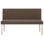 Banquette pouf tabouret meuble banc 139 cm marron polyester 3002084