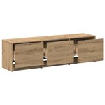 vidaXL Armoire TV avec LEDs avec tiroir Chêne artisan 140 x 34 x 40 cm