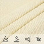 vidaXL Voile d'ombrage 160 g/m² Crème 5x8 m PEHD