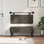 vidaXL Tête de lit suspendue Gris Simili cuir