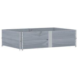 vidaXL Jardinière gris 150x100 cm bois de pin massif