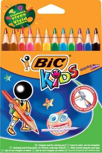 Etui carton de 12 crayons de couleur ECO KIDS EVOLUTION TRIANGLE 12 Couleurs BIC