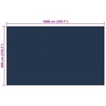 vidaXL Film solaire de piscine flottant PE 1000x600 cm Noir et bleu