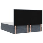VidaXL Cadre de lit ottoman avec matelas gris foncé 180x200cm velours
