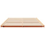 vidaXL Cadre de lit surélevé Marron cire 140 x 220 cm