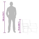 vidaXL Fauteuil avec pieds chromés Noir Similicuir