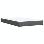 vidaXL Sommier à lattes de lit et matelas Gris foncé 90x190 cm Tissu