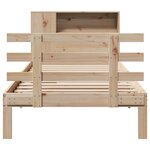 vidaXL Lit bibliothèque sans matelas 100x200 cm bois massif de pin