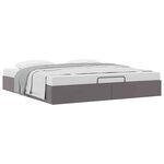 vidaXL Cadre de lit ottoman sans matelas gris 160x200 cm similicuir