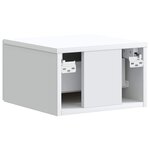 vidaXL Cabinet de chevet mural 2 Pièces Blanc 34 5 x 33 x 20 cm