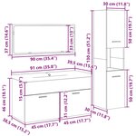 vidaXL Ensemble de meubles salle de bain 4 Pièces bois d'ingénierie