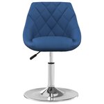vidaXL Chaises pivotantes à manger lot de 4 Bleu Velours
