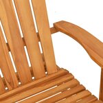 vidaXL Chaise à bascule de jardin Adirondack bois de teck massif