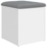 vidaXL Banc de rangement blanc 42x42x45 cm bois d'ingénierie