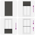 vidaXL Store plissé noir 110x200 cm largeur du tissu 109 4cm polyester