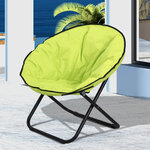 Loveuse fauteuil rond de jardin fauteuil lune papasan pliable grand confort 80L x 80l x 75H cm grand coussin fourni oxford jaune fluo