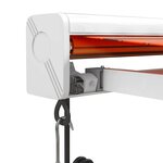 vidaXL Auvent rétractable orange et marron 3 5x2 5m tissu et aluminium