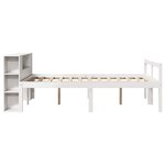 vidaXL Lit bibliothèque sans matelas blanc 150x200 cm bois pin massif