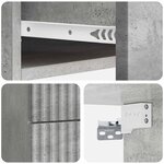 vidaXL Cabinet de chevet mural Gris béton 34 5 x 33 x 40 cm