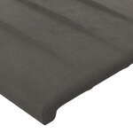 vidaXL Tête de lit à LED Gris foncé 144x5x118/128 cm Velours