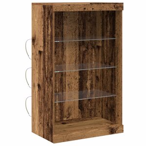 vidaXL Buffet LED Bois ancien 60 5 x 37 x 100 cm Bois d'ingénierie